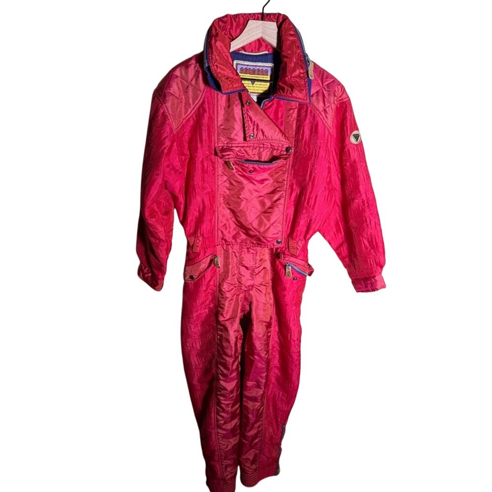 VINTAGE HICKORY full body winter French snow ski suit 6 - Picture 1 of 9